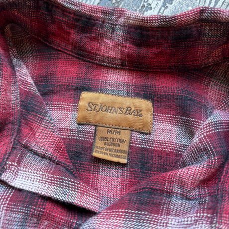 St. John's Bay Ombre Plaid Cotton Flannel Shirt