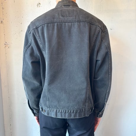 90s Levi's 70503 Super Black Denim Jacket  MADE IN TUNISIA