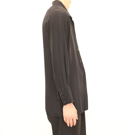 Open Collar Silk L/S Shirt