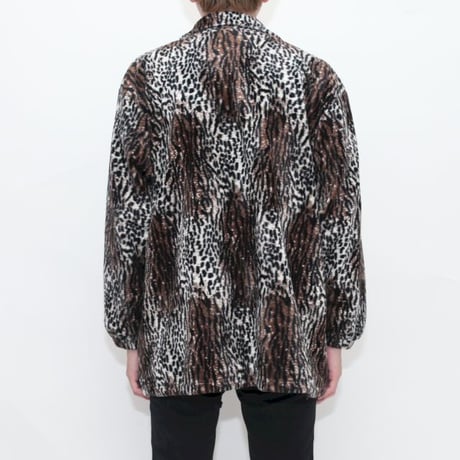 Animal Pattern Zip Up Jacket