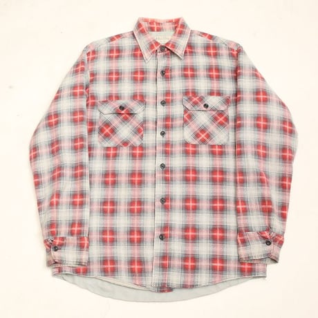 70s Ombre Plaid Quilting Lined Shirt