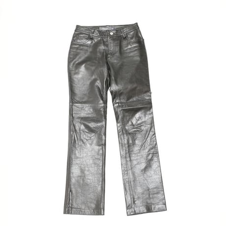 GAP Black Leather Flared Pants