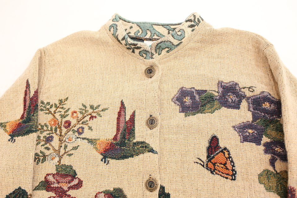 SUGAR STREET WEAVERS ゴブランひまわりカーディガン