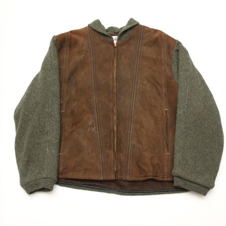 Campus Leather×Knit Jacket