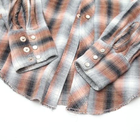 Western Ombre Checker Rayon Shirt