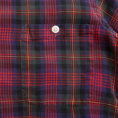 40's Rogers Peet Company Checked Open Collar S/S Shirt