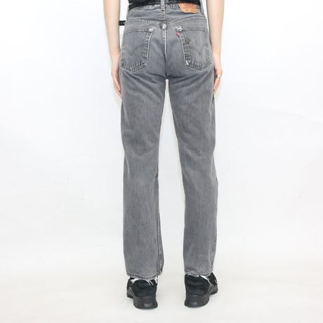 90s Levi's 501 "Yarn-dyed" Black Denim Pants