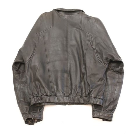 Black Lamb Leather Jacket Loose Silhouette