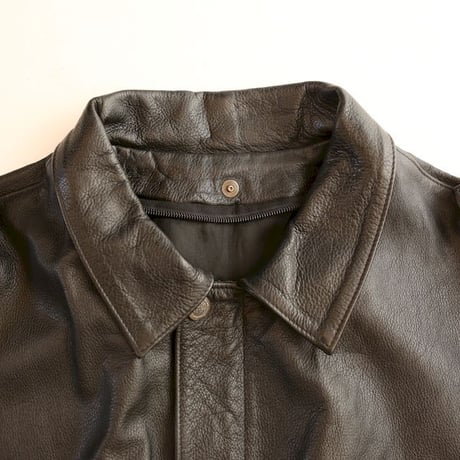 All Black A-2 Type Flight Leather Jacket