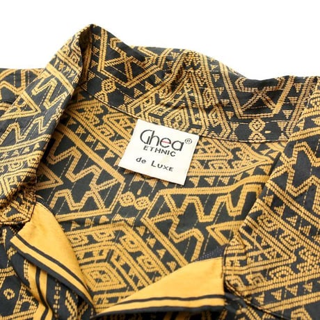 Geometric Pattern Silk L/S Shirt