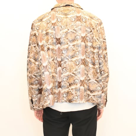 Fake Snake Fabric Trucker Jacket