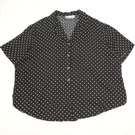 Dot Pattern Open Collar Rayon S/S Shirt