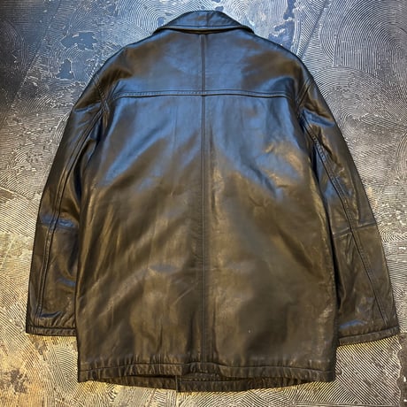 Double Breasted Leather Coat