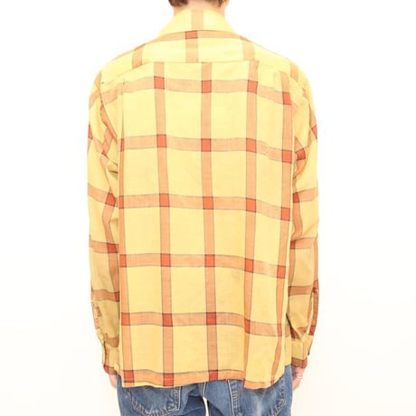 60's Open Collared Check L/S Shirt