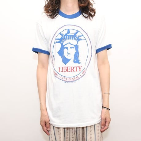 80's Ringer T-Shirt "Statue of Liberty"