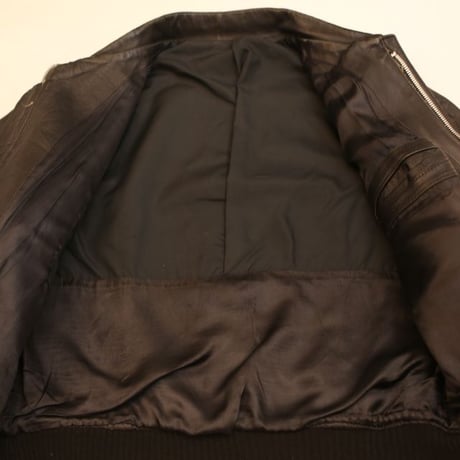 Black Rib Leather Jacket