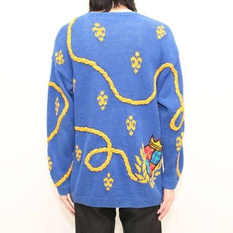 Hand Knitted Ramie × Cotton Knit Cardigan