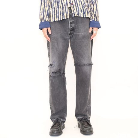 Levi's 501 Damage Black Denim Pants