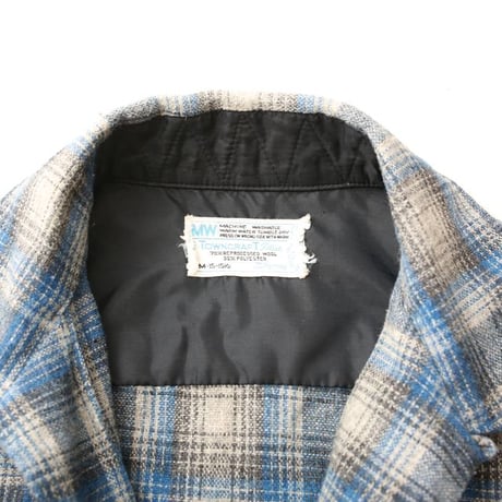 70s Town Craft Wool Plaid Loop Shirt