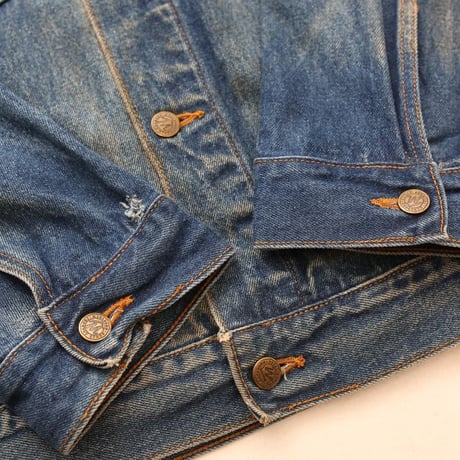 Marlboro Leather Collared Denim Jacket Loose Silhouette