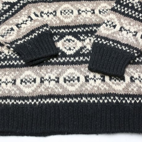 Vintage Border Wool Knit Sweater
