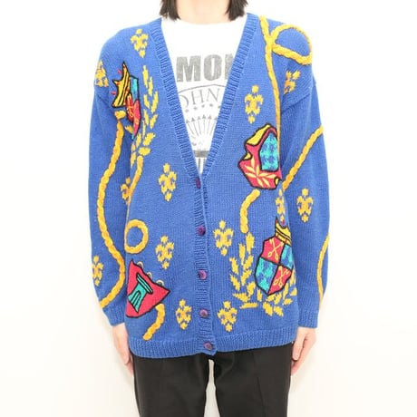 Hand Knitted Ramie × Cotton Knit Cardigan