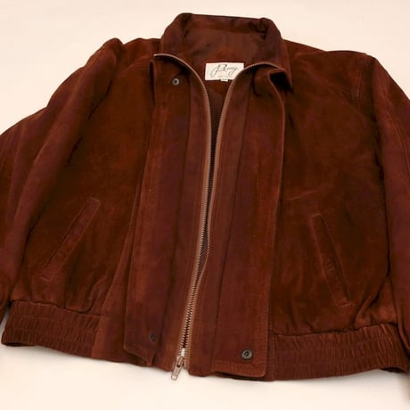 Layered Gimmick Suede Leather Jacket