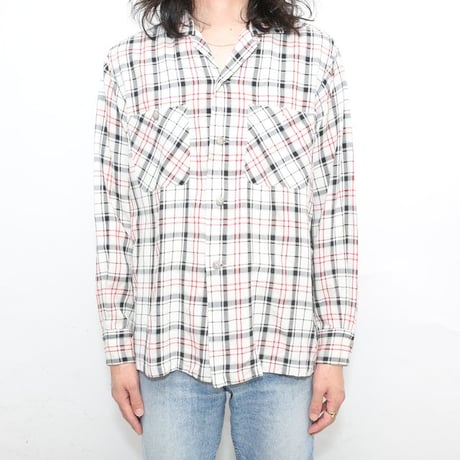 50s Open Collar Gabardine Shirt