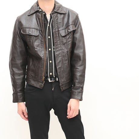 Vintage Leather Trucker Jacket