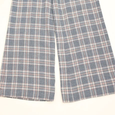 Vintage Checked Pattern Flared Pants
