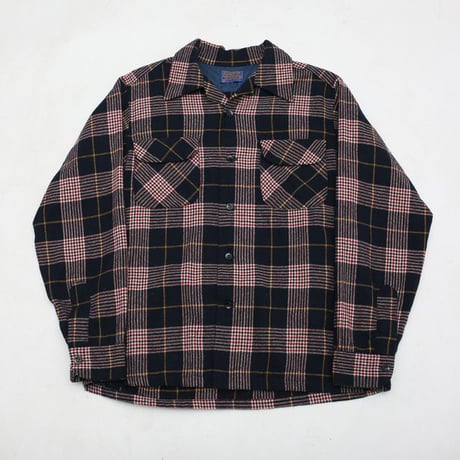 60's Pendleton Open Collared Wool Plaid Shirt