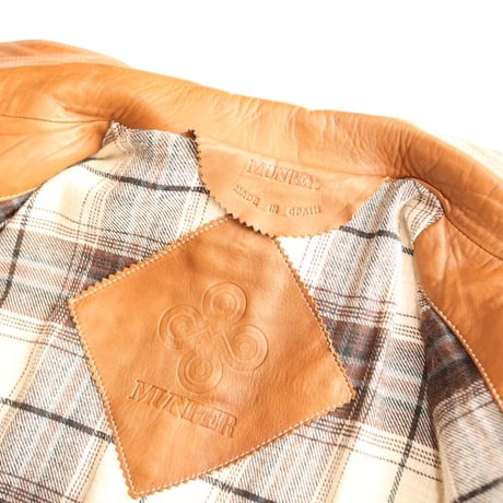 Suede Leather Design Jacket Made in SPAIN Loose Silhouette