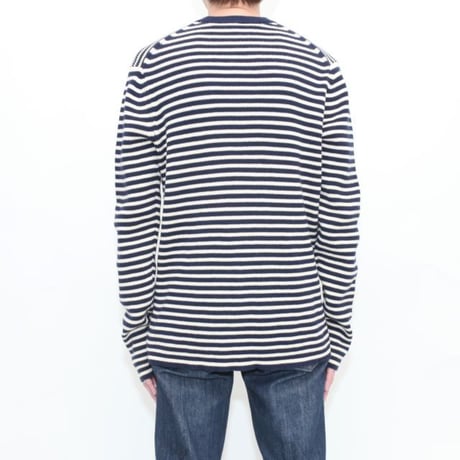 Border Cotton Kint Sweater