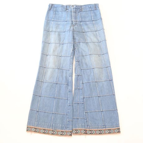 Patchwork Flared Denim Pants