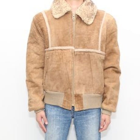 Nuback Leather Boa Jacket