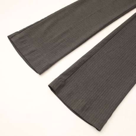 Stripe Pattern Flared Slacks