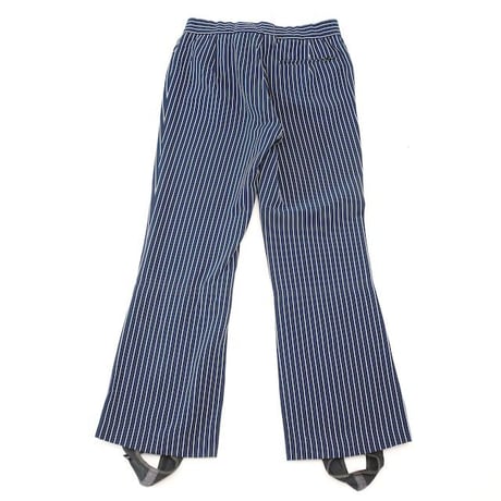 Vintage Striped Pattern Flared Polyester Slacks Pants