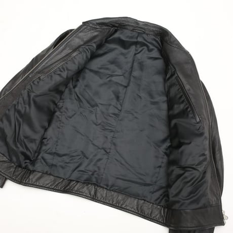 Double Zip Black Lamb Leather Jacket