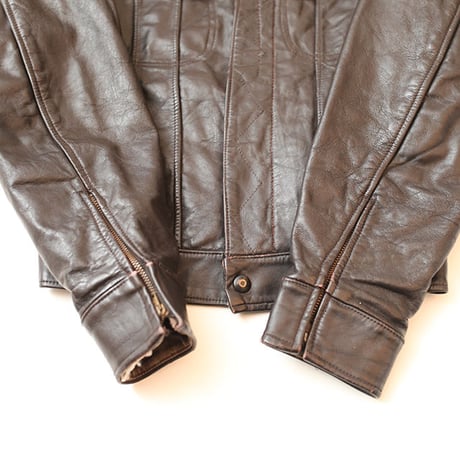 Vintage Leather Trucker Jacket