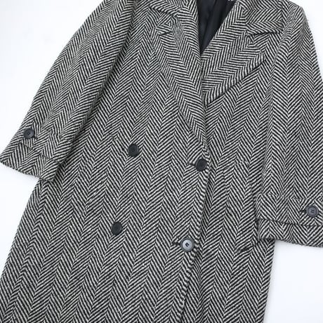 70-80s Calvin Klein Herringbone Wool Coat