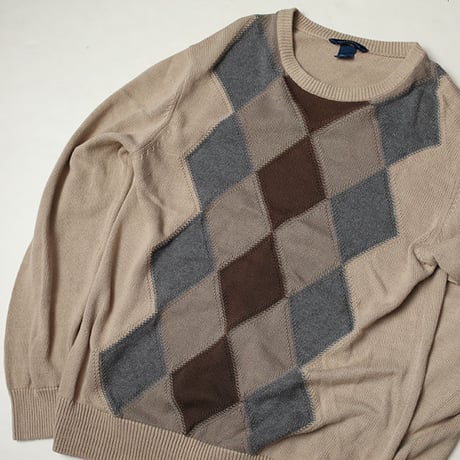 Argyle Cotton Sweater