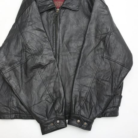 Black Leather Jacket Loose Silhouette