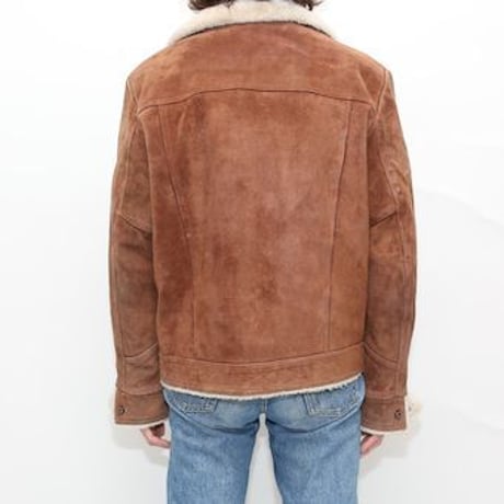 Suede Leather Boa Jacket