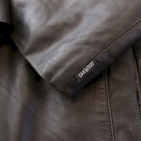 Black Leather Coat Loose Silhouette