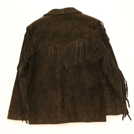 Black Suede Fringe Leather Jacket