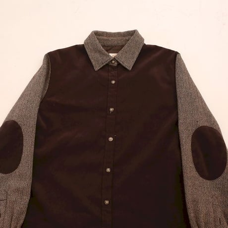Talbots Wool × Fake Suede Shirt