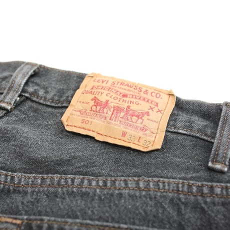 80s Levi's 501 "Yarn-dyed" Black Denim Pants