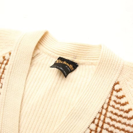 Vintage Wool×Nylon Knit Cardigan