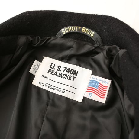 Schott 740N Long Pea Coat MADE IN USA