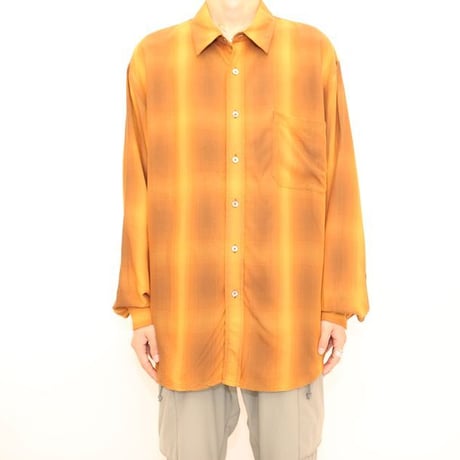 Polynosic Rayon Ombre Check L/S Shirt